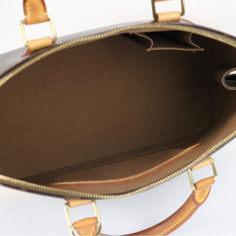 Louis Vuitton Alma MM Monogram Canvas Leather Satchel - Picture 6 of 15